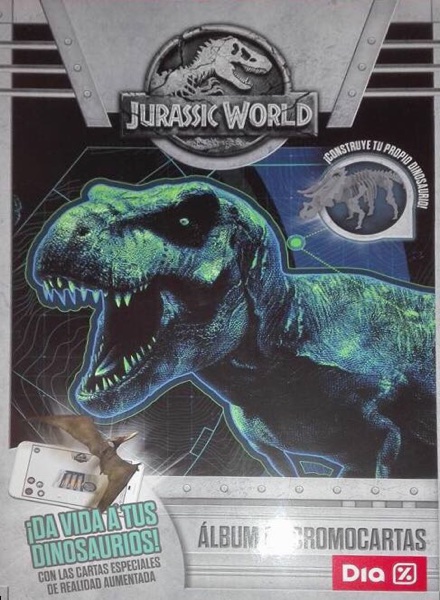 Colección Jurassic World. Álbum de cromocartas DIA de Dia en ACABARAMOS.COM