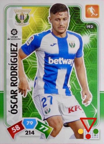 193 Óscar Rodríguez de la colección Adrenalyn XL Liga Santander 2019-20 en ACABARAMOS.COM