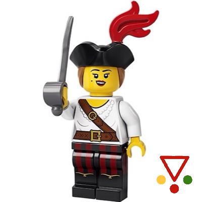 5 Chica Pirata de la colección Minifiguras LEGO Serie 20 (71027) en ACABARAMOS.COM