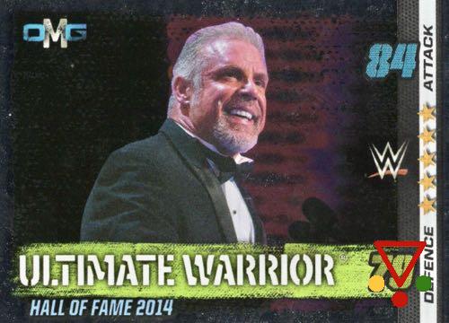 56 Ultimate Warrior (Hall of Fame 2014) de la colección Slam Attax 10th Edition en ACABARAMOS.COM