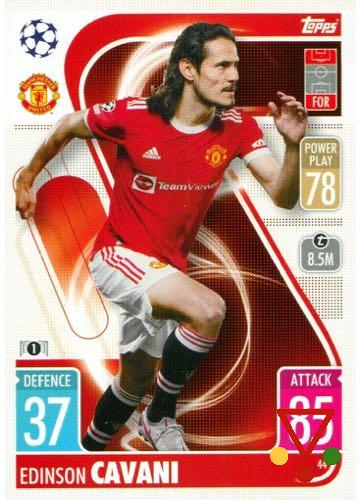 44 Edinson Cavani de la colección UEFA Champions League & Europa League 2021-22. Match Attax en ACABARAMOS.COM