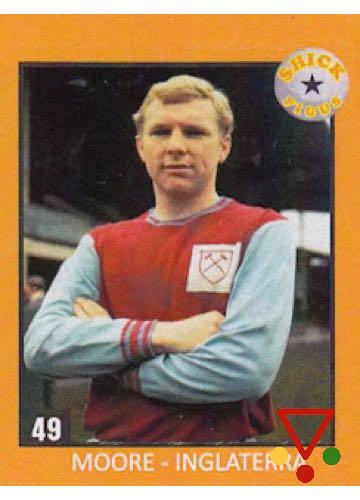 49 Bobby Moore de la colección Idolos y Figuras Mundialistas 1930-2018  en ACABARAMOS.COM