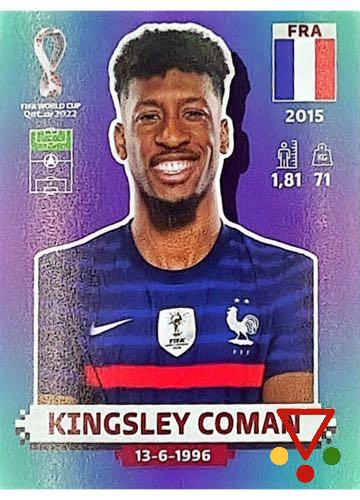 FRA17 Kingsley Coman de la colección FIFA World Cup Qatar 2022. Version Europea en ACABARAMOS.COM