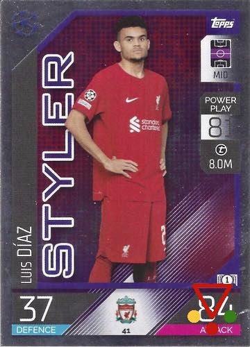41 Luis Díaz de la colección UEFA Champions League & Europa League 2022-23. Match Attax en ACABARAMOS.COM