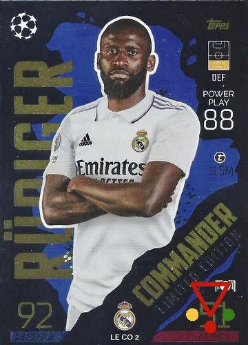 LECO2 Antonio Rüdiger de la colección UEFA Champions League & Europa League 2022-23. Match Attax en ACABARAMOS.COM
