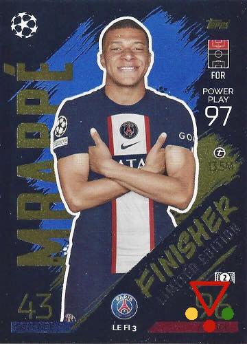 LEFI3 Kylian Mbappé de la colección UEFA Champions League & Europa League 2022-23. Match Attax en ACABARAMOS.COM