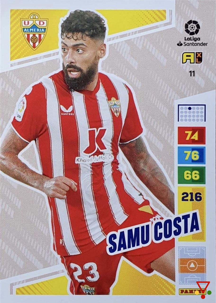 11 Samú Costa de la colección Adrenalyn XL Liga Santander 2022-23 en ACABARAMOS.COM