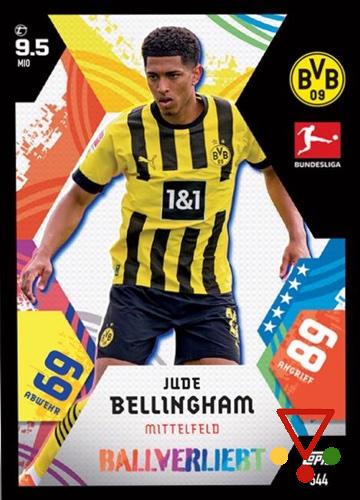 544 Jude Bellingham de la colección Bundesliga 2022-23. Match Attax Extra en ACABARAMOS.COM