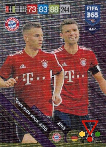 347 Joshua Kimmich / Thomas Müller de la colección FIFA 365 2019 Adrenalyn XL en ACABARAMOS.COM