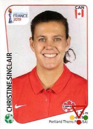 344 Christine Sinclair de la colección FIFA Womens World Cup France 2019 en ACABARAMOS.COM