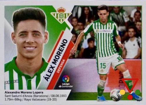 UF58 Álex Moreno de la colección LIGA ESTE 2019-20 en ACABARAMOS.COM