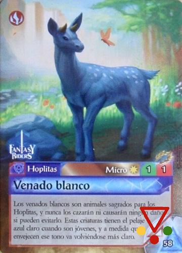 58 Venado blanco micro de la colección Fantasy Riders 2. La Invasión de los Gigantes en ACABARAMOS.COM