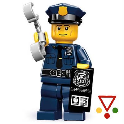 6 Policia americano de la colección Minifiguras LEGO Serie 9 (71000) en ACABARAMOS.COM